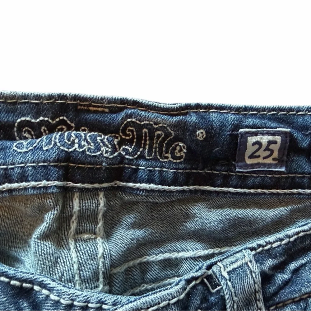 Miss Me Signature Womens Size 25 Blue Low Rise Light Wash Ankle Skinny Jeans‎